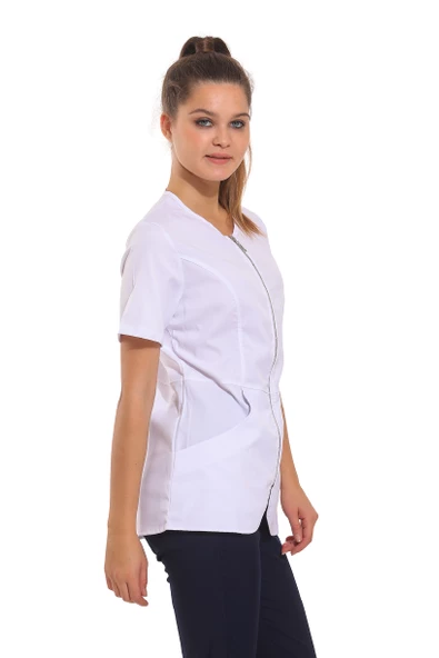 IRIS- Kadın Likralı Beyaz Medikal Üst ürün görseli