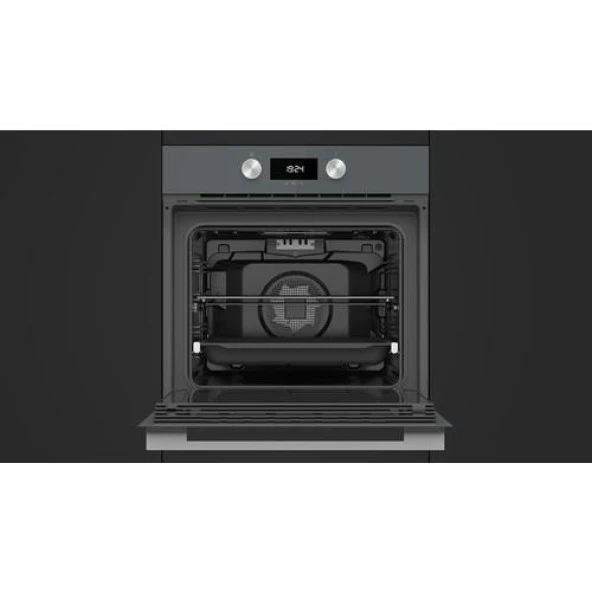 Teka Ankatre Set Gri ( Hlb 8400 Fırın- GZC 75330 XB 5 Gözlü Ocak-Teka DLV 68660 ST Davlumbaz - Resim 3