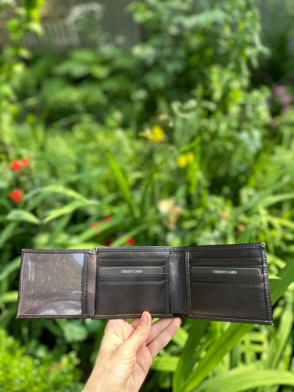 Fossil Kahve Napa Cüzdan 1826&3,5 CM Hakiki Deri Kemer Seti 125CM - Resim 5