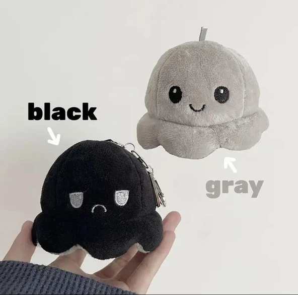 Peluş Ahtapot ÇiftTaraflı 8 cm Anahtralık - Resim 2
