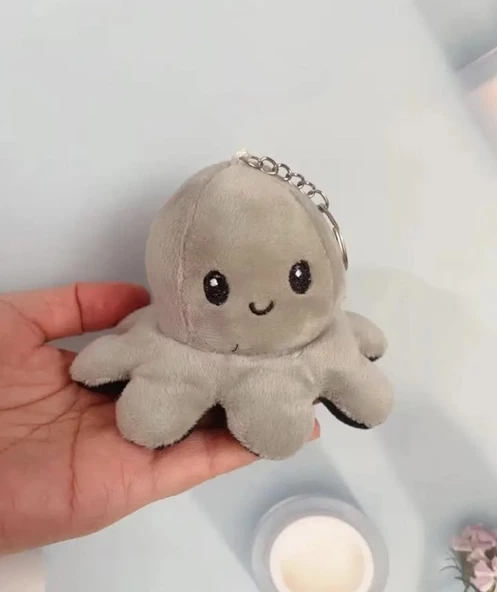 Peluş Ahtapot ÇiftTaraflı 8 cm Anahtralık ürün görseli