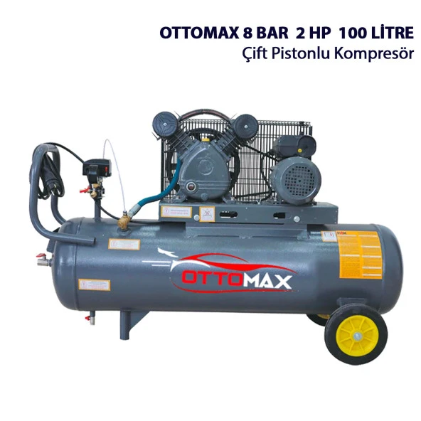 Ottomax Profesyonel Oto Yıkama Seti Proset3 200 Bar İtalyan Pompalı 100 Litre Kompresörlü - 3