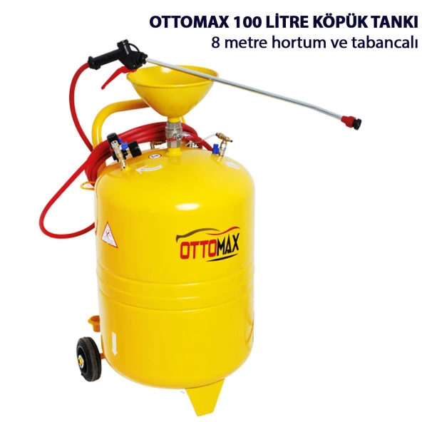 Ottomax Profesyonel Oto Yıkama Seti Proset3 200 Bar İtalyan Pompalı 100 Litre Kompresörlü - 4