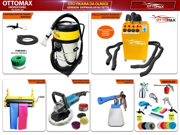 Ottomax Oto Yıkama ve Oto Kuaför Seti Proset4 Deterjanlı Profesyonel Set - 5