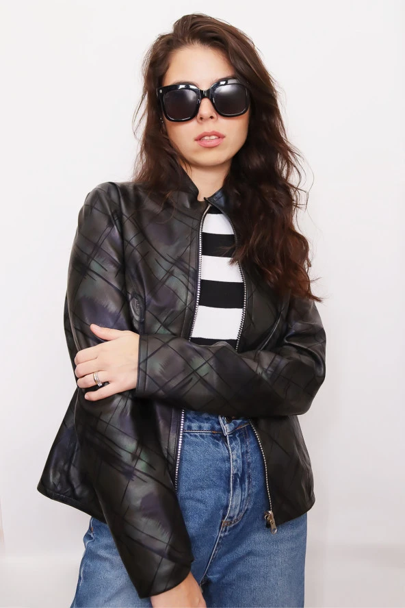 Kadın Çift Taraflı Hakiki Deri Ceket - 2