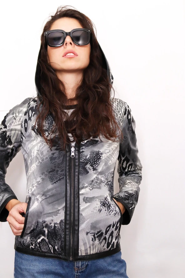 Kadın Çift Taraflı Hakiki Deri Ceket - 2