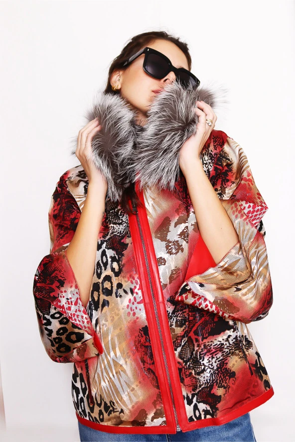 Kadın Çift Taraflı Hakiki Deri Ceket - 3