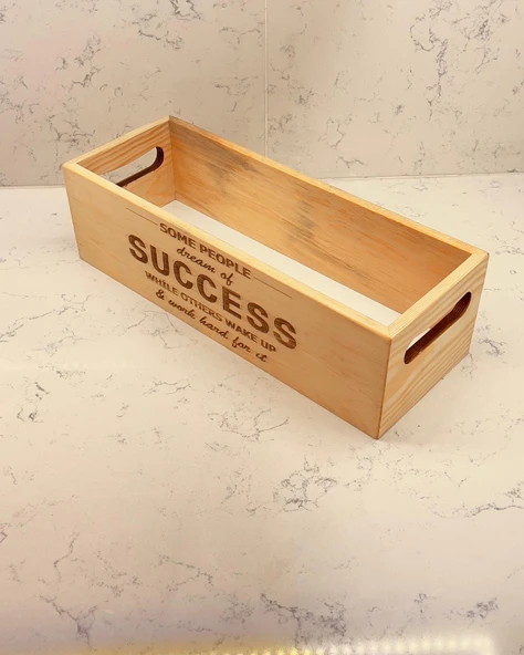 Çok Amaçlı Ahşap Kutu-Çam - Resim 4