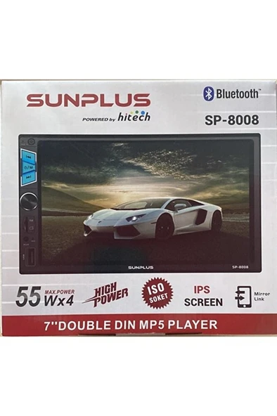 7'' Double Teyp Bluetooth 4X55W ürün görseli 1