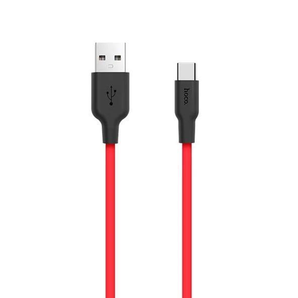 HOCO X21 USB to Type-C 3A Silikon Hızlı Şarj ve Data Kablosu