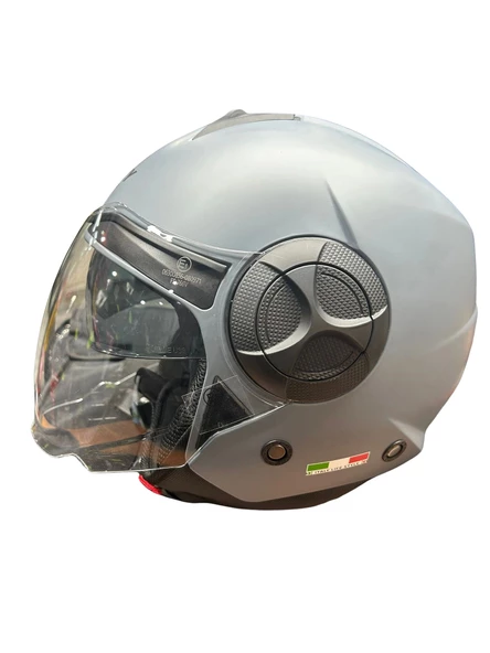 KASK SWAY SW-737 MAT GRİ ÇENESİZ GÜNEŞ GÖZLÜKLÜ - Resim 4