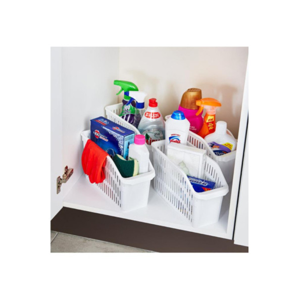 Flosoft 4 Adet Buzdolabı Sepeti, Mutfak Banyo Dolap İçi Düzenleyici Organizer 4 lü Set, 13x30x16 cm - 4