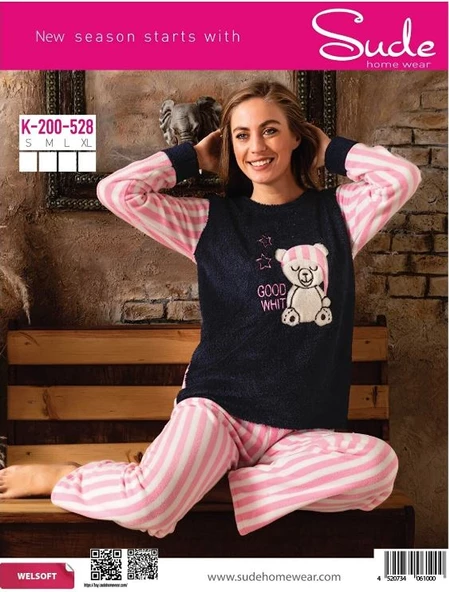 Sude K-200-528 Panda Wellsoft Kadın Pijama Takımı