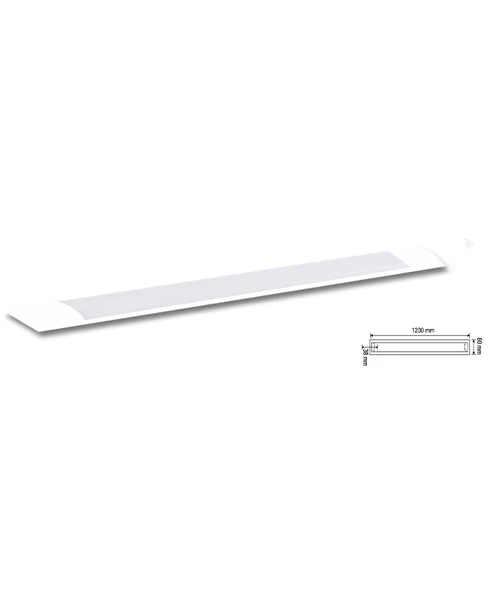 36W Beyaz Led Bant Armatür Beyaz Işık 2 Adet - 1
