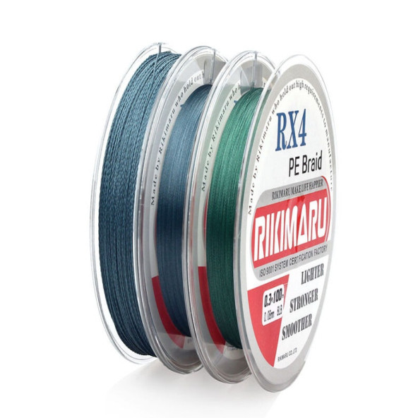 Rikimaru 0.12 mm Rx4-4 Katlı 150 Metre,11.2 kg Çeker ,yeşil Renkli İp,örgü,ipek Misina - 4