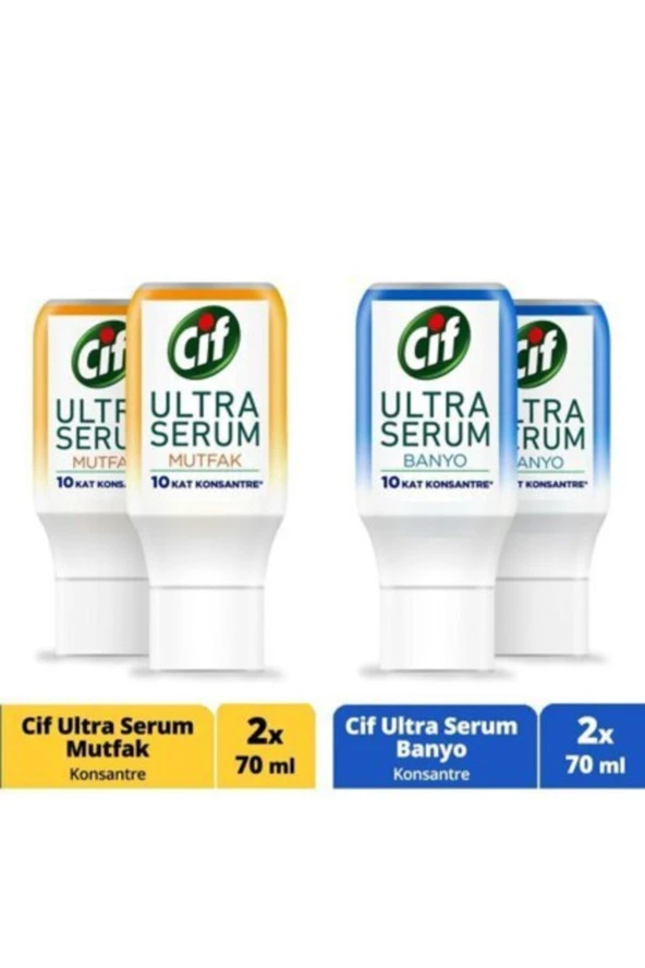 CİF Ultra Serum Mutfak&Banyo X4Lü