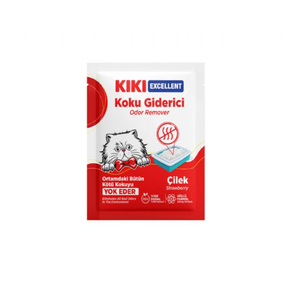 Kiki Excellent Kedi Kumu Koku Giderici Çilek Kokulu 5 Adet 25 gr