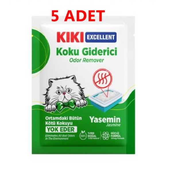 Kiki Excellent Kedi Kumu Koku Giderici Yasemin Çiçek Kokulu 5 Adet 25 gr