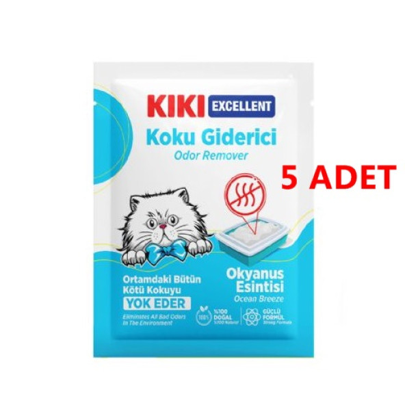 Kiki Excellent Kedi Kumu Koku Giderici Okyanus Esinti Kokulu 5 Adet 25 gr