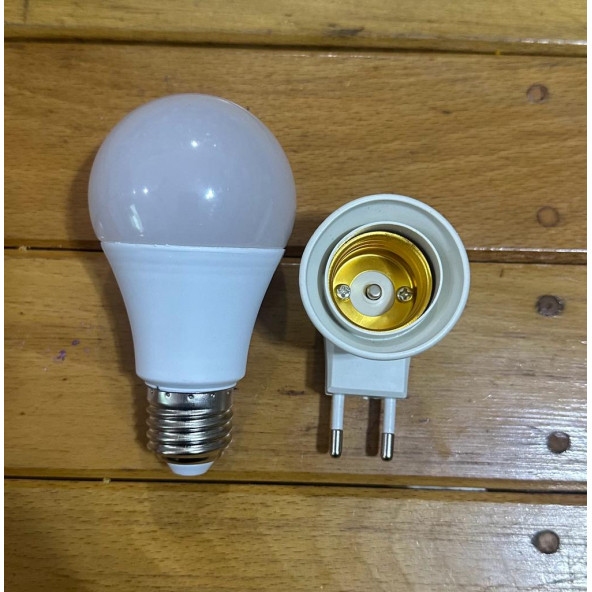 1 ADET 10W LED AMPUL 1 ADET ANAHTARLI FİŞLİ DUY - 5