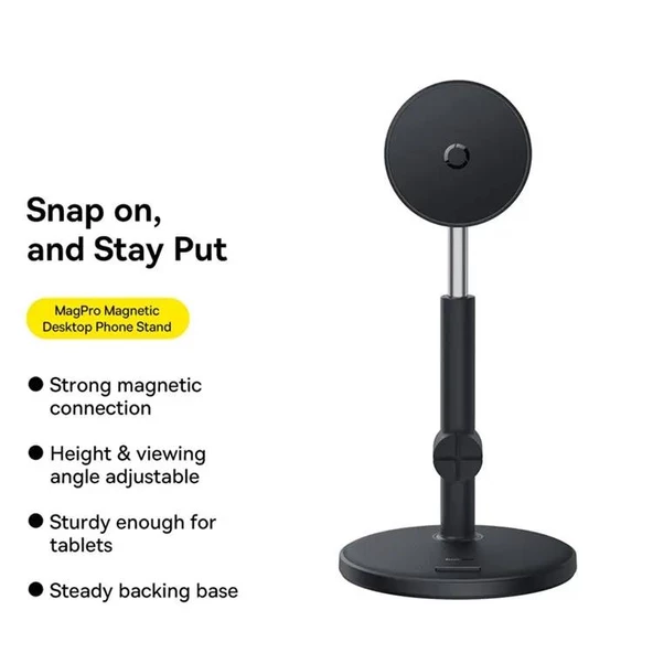 Baseus Yükseklik Ayarlık Magsafe İle Uyumlu Ultra Sağlam Telefon Tutucu Stand, Oynar Başlıklı Telefon Tablet Standı - 6