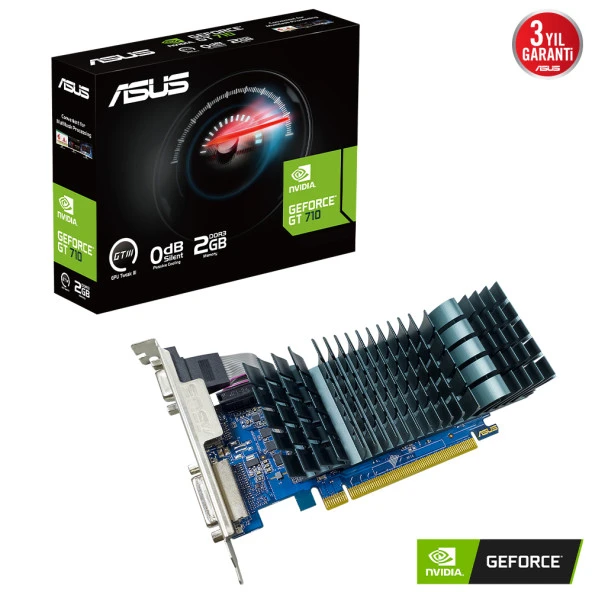 ASUS GT710-SL-2GD3-BRK-EVO 2GB Geforce GT710 DDR3 64bit HDMI DVI VGA 16x Ekran Kartı