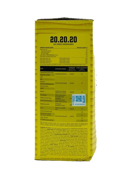 GÜBRETAŞ 20.20.20 - TOZ GÜBRE (5 KG) ORJİNAL ÜRÜN HOLOGRAMLI PAKET - 3