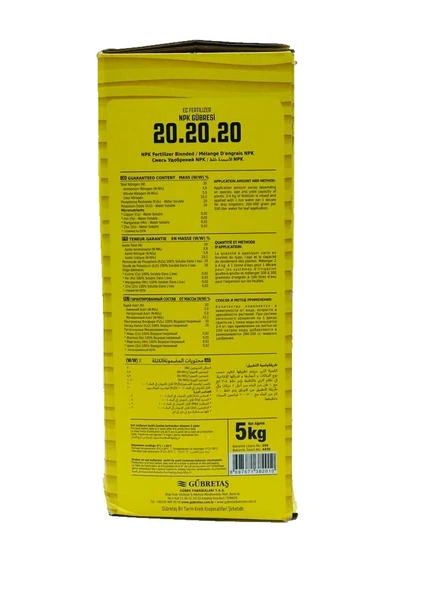 GÜBRETAŞ 20.20.20 - TOZ GÜBRE (5 KG) ORJİNAL ÜRÜN HOLOGRAMLI PAKET - 2