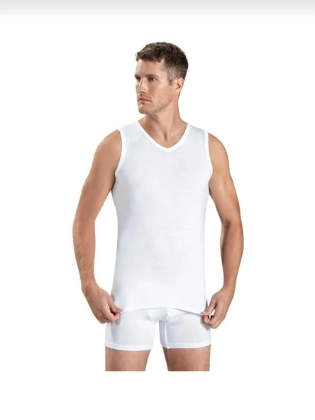 JİBER 123 ERKEK SIFIR KOL V YAKA ATLET TEKLİ ürün görseli