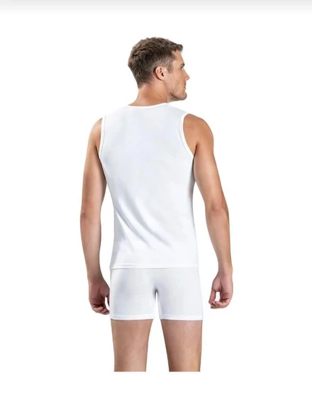 JİBER 123 ERKEK SIFIR KOL V YAKA ATLET 12 ADET - Resim 2