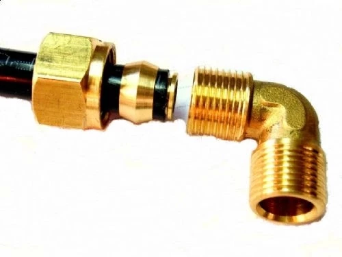 Sarı Pirinç Yüksüklü Dirsek 12mm - 1/2