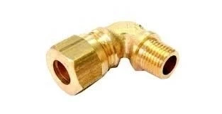 Sarı Pirinç Yüksüklü Dirsek 10mm - 3/8 - 3