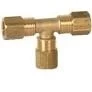 Sarı Pirinç Yüksüklü Te 12mm - 3