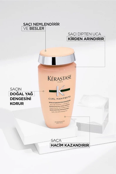 Kerastase Curl Manifesto Bain Hydratation Douceur Kıvırcık Saçlar Için Besleyici Şampuan 250 ml - 3