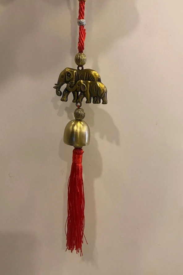 Feng Shui Bereket Şans Mutluluk Çanı Budha Buda Buddha Fil Kapı Çanı Deprem Çanı - Resim 3