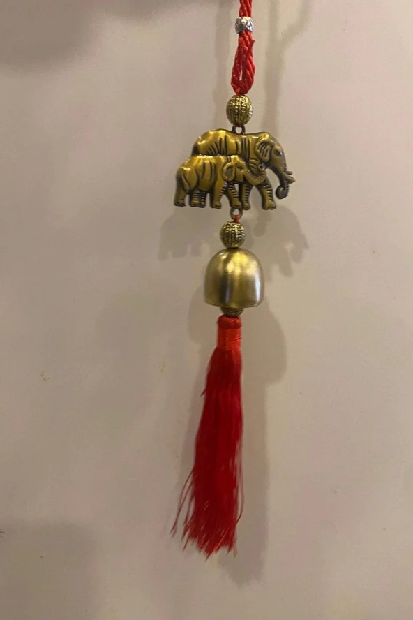 Feng Shui Bereket Şans Mutluluk Çanı Budha Buda Buddha Fil Kapı Çanı Deprem Çanı - Resim 4