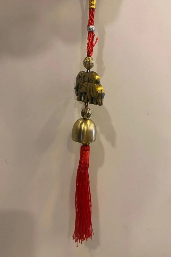 Feng Shui Bereket Şans Mutluluk Çanı Budha Buda Buddha Fil Kapı Çanı Deprem Çanı - Resim 5