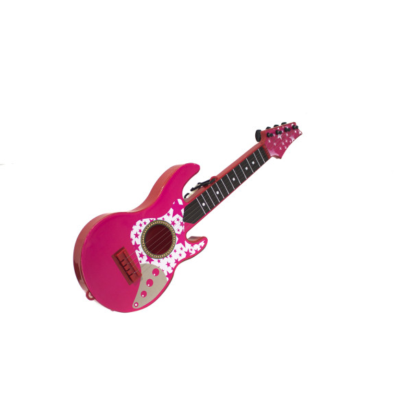 Oyuncak Rock Gitar Metal Telli 45 Cm Pembe