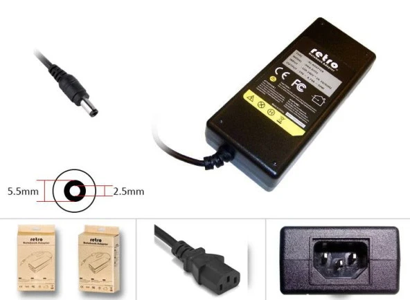 RETRO  24V 3A 72W 5.5x2.5mm Güç Adaptörü RPA-AC312
