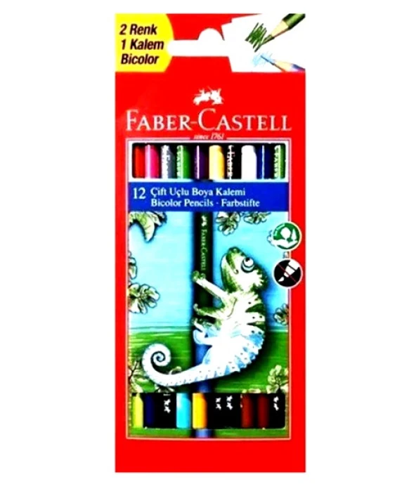 Faber Castell Çift Uçlu Kuru Boya Kalemi 24 Renk