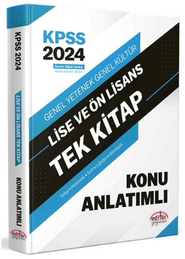 Editör Kpss Lise Önlisans Genel Yetenek Genel Kültür Konu 2024