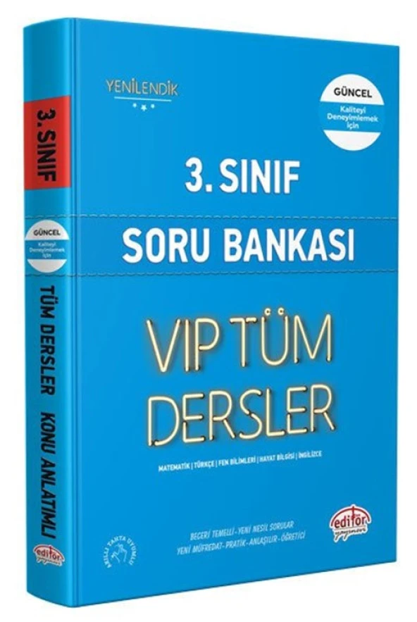 Editör 3.Sınıf Tüm Dersler Soru Bankası