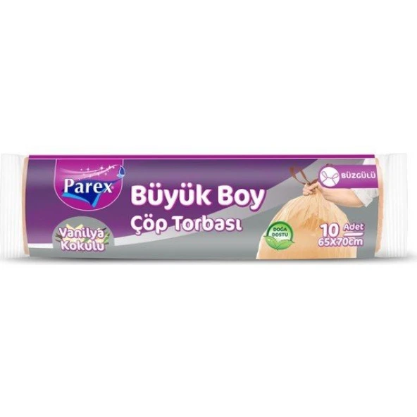 Parex Çöp Torbası Büzgülü Büyük Boy Vanilya Kokulu