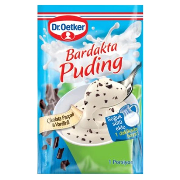 Dr.Oetker Bardakta Puding Cikolata Parçacıklı & Vanilinli