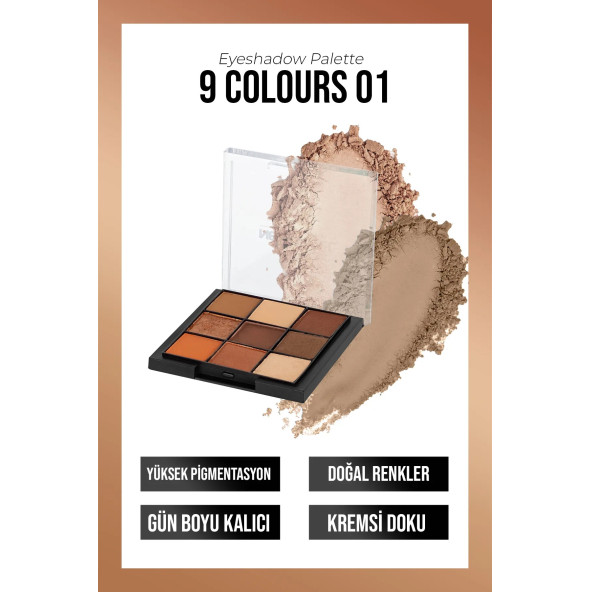 New well Eyeshadow Palette 9 Colours No 01