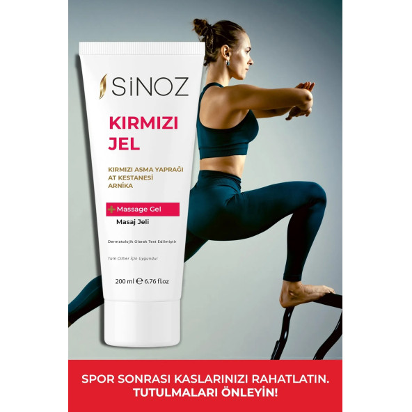 Sinoz Rahatlatıcı Ve Isıtıcı Kırmızı Masaj Jeli 200 ml - 2