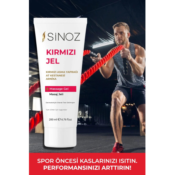 Sinoz Rahatlatıcı Ve Isıtıcı Kırmızı Masaj Jeli 200 ml - 3