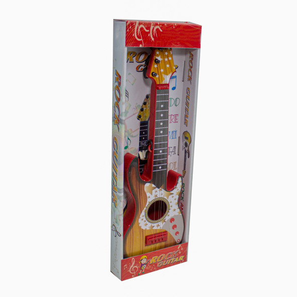 Oyuncak Rock Gitar Metal Telli 45 Cm Kırmızı - 2