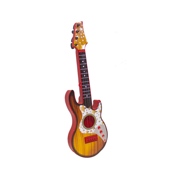 Oyuncak Rock Gitar Metal Telli 45 Cm Kırmızı - 3