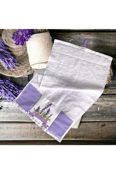 Lavanta Desen 4’lü Mutfak Seti ; Fırın Önlüğü, Fırın Eldiveni, El Havlusu Ve Tutacak Takımı - 5